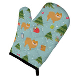 Caroline'S Treasures Bb4972Ovmt Christmas Red Pomeranian Oven Mitt, 12 By 8.5, Multicolor