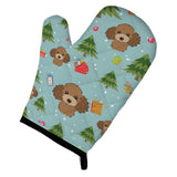 Caroline'S Treasures Bb5045Ovmt Christmas Chocolate Brown Poodle Oven Mitt, 12 By 8.5, Multicolor