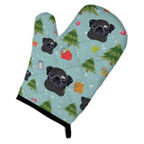 Caroline'S Treasures Bb5052Ovmt Christmas Black Pug Oven Mitt, 12 By 8.5, Multicolor