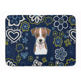 Caroline'S Treasures Blue Flowers Jack Russell Terrier, 19 X 27, Multicolor