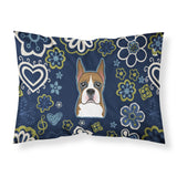 Blue Flowers Boxer Fabric Standard Pillowcase