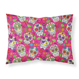 Caroline'S Treasures Day Of The Dead Pink Printed, Polyester, 250 Thread Count, Envelope Closure Pillowcase, Standard, Multico