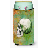 Caroline'S Treasures Day Of The Dead Green Skull Tall Boy Beverage Insulator Hugger, Multicolor