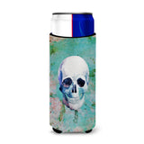 Caroline'S Treasures Day Of The Dead Teal Skull Michelob Ultra Hugger For Slim Cans, Slim Can, Multicolor
