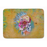 Caroline'S Treasures Day Of The Dead Flowers Skull Floor Mat, 19 X 27, Multicolor