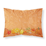 Caroline'S Treasures Fruits And Vegetables In Orange Pillowcase, Standard, Multicolor