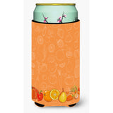 Caroline'S Treasures Fruits & Vegetables In Orange Tall Boy Beverage Insulator Hugger, Multicolor