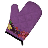 Caroline'S Treasures Fruits And Vegetables In Purple Oven Mitt, Multicolor, 12 X 8.5