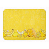 Caroline'S Treasures Fruits And Vegetables In Yellow Floor Mat, 19 X 27, Multicolor