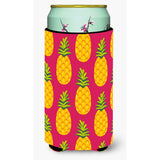 Caroline'S Treasures Pineapples On Pink Tall Boy Beverage Insulator Hugger, Multicolor