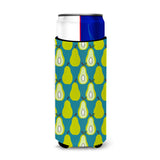 Caroline'S Treasures Pears On Green Michelob Ultra Hugger For Slim Cans, Slim Can, Multicolor