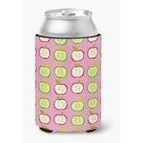 Caroline'S Treasures Apples On Pink Can Or Bottle Hugger, Can Hugger, Multicolor