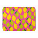 Caroline'S Treasures Lemons And Limes On Pink Floor Mat, 19 X 27, Multicolor