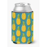 Caroline'S Treasures Pineapples On Teal Can Or Bottle Hugger, Can Hugger, Multicolor
