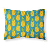 Caroline'S Treasures Pineapples On Teal Printed, Polyester, 250 Thread Count, Envelope Closure Pillowcase, Standard, Multicolo