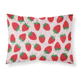 Caroline'S Treasures Strawberries On Pink Printed, Polyester, 250 Thread Count, Envelope Closure Pillowcase, Standard, Multico