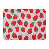 Caroline'S Treasures Strawberries On Pink Floor Mat, 19 X 27, Multicolor