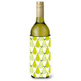 Caroline'S Treasures Pears On White Wine Bottle Beverage Insulator Hugger, 750 Ml, Multicolor