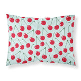 Caroline'S Treasures Cherries On Blue Pillowcase, Standard, Multicolor