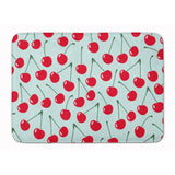 Caroline'S Treasures Cherries On Blue Floor Mat, 19 X 27, Multicolor