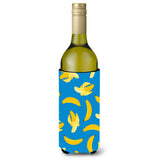 Caroline'S Treasures Bananas On Blue Wine Bottle Beverage Insulator Hugger, 750 Ml, Multicolor