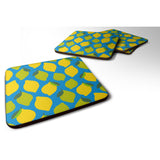 Caroline'S Treasures Lemons & Limes Foam Coaster Set Of 4, 3.5, Multicolor