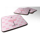 Caroline'S Treasures Ballerina Recital Attire Foam Coaster Set Of 4, 3.5, Multicolor