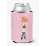 Caroline'S Treasures Ballerina Red Head Releve Can Or Bottle Hugger, Can Hugger, Multicolor