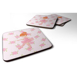 Caroline'S Treasures Bb5170Fc Ballerina Red Head Pt. Foam Coaster (Set Of 4), 3.5, Multicolor