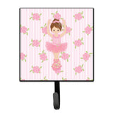 Caroline'S Treasures Ballerina Brunette Front Pose Wall Hook, Small, Multicolor