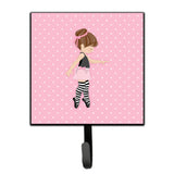 Caroline'S Treasures Ballerina Brunette Releve Wall Hook, Small, Multicolor