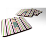 Caroline'S Treasures Dancer Bikatard Flex Hands Foam Coaster Set Of 4, 3.5, Multicolor