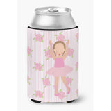 Caroline'S Treasures Ballerina Brown Hair Ponytails Can Or Bottle Hugger, Can Hugger, Multicolor