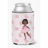Caroline'S Treasures Ballerina African American Short Hair Can Or Bottle Hugger, Can Hugger, Multicolor