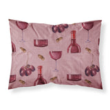 Caroline'S Treasures Red Wine On Linen Pillowcase, Standard, Multicolor
