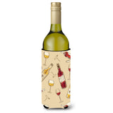 Caroline'S Treasures Bb5196Literk Red And White Wine Bottle Beverage Insulator Hugger, 750Ml, Multicolor