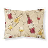 Caroline'S Treasures Red And White Wine Pillowcase, Standard, Multicolor