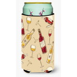 Caroline'S Treasures Red & White Wine Tall Boy Beverage Insulator Hugger, Multicolor