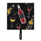 Caroline'S Treasures Red And White Wine On Black Wall Hook, Small, Multicolor