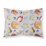 Caroline'S Treasures Assortment Of Cheeses Printed, Polyester, 250 Thread Count, Envelope Closure Pillowcase, Standard, Multic