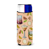 Caroline'S Treasures Drinks & Cocktails Peach Michelob Ultra Hugger For Slim Cans, Slim Can, Multicolor