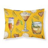 Caroline'S Treasures Drinks And Cocktails Gold Printed, Polyester, 250 Thread Count, Envelope Closure Pillowcase, Standard, Mu