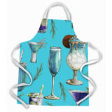 Caroline'S Treasures Drinks & Cocktails Blue Apron, Large, Multicolor