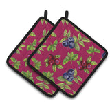 Caroline'S Treasures Berries Pair Of Pot Holders, 7.5Hx7.5W, Multicolor