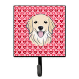 Caroline'S Treasures Golden Retriever Hearts Wall Hook, Small, Multicolor