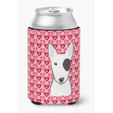 Caroline'S Treasures Bull Terrier Hearts Can Or Bottle Hugger, Multicolor