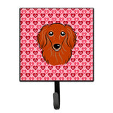 Caroline'S Treasures Longhair Red Dachshund Hearts Wall Hook, Small, Multicolor