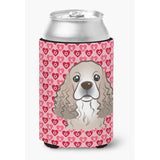 Caroline'S Treasures Cocker Spaniel Hearts Can Or Bottle Hugger, Multicolor