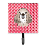 Caroline'S Treasures Cocker Spaniel Hearts Wall Hook, Small, Multicolor