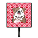 Caroline'S Treasures English Bulldog Hearts Wall Hook, Small, Multicolor